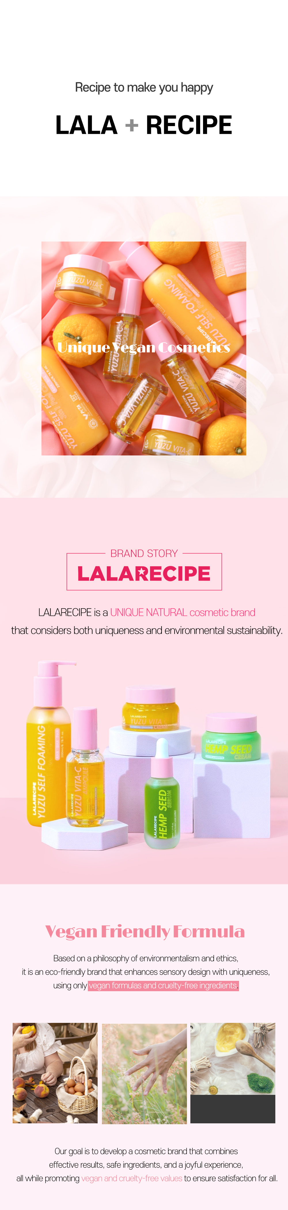 LALARECIPE — Recipe to make you happy. Unique vegan cosmetics and brand story.