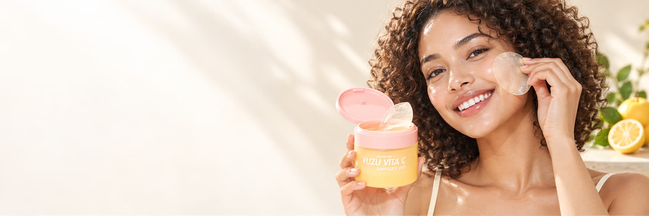 LALARECIPE Yuzu Vita C Ampoule Pad — brightening vitamin C