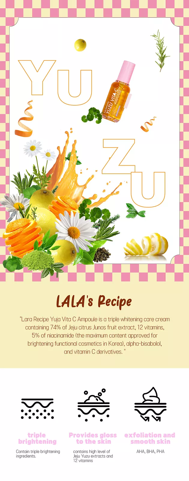 Yuzu Vita C Ampoule formula and ingredient details